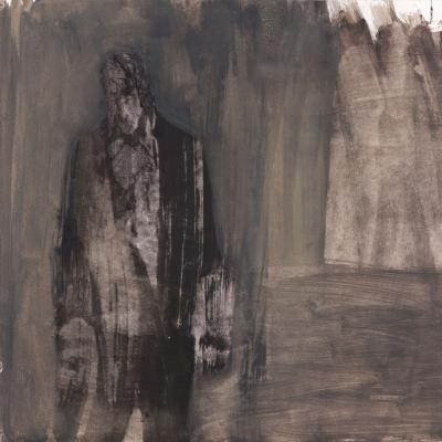 a. rezki, "sans titre", acrylique sur papier, 55x55 cm, 2016 